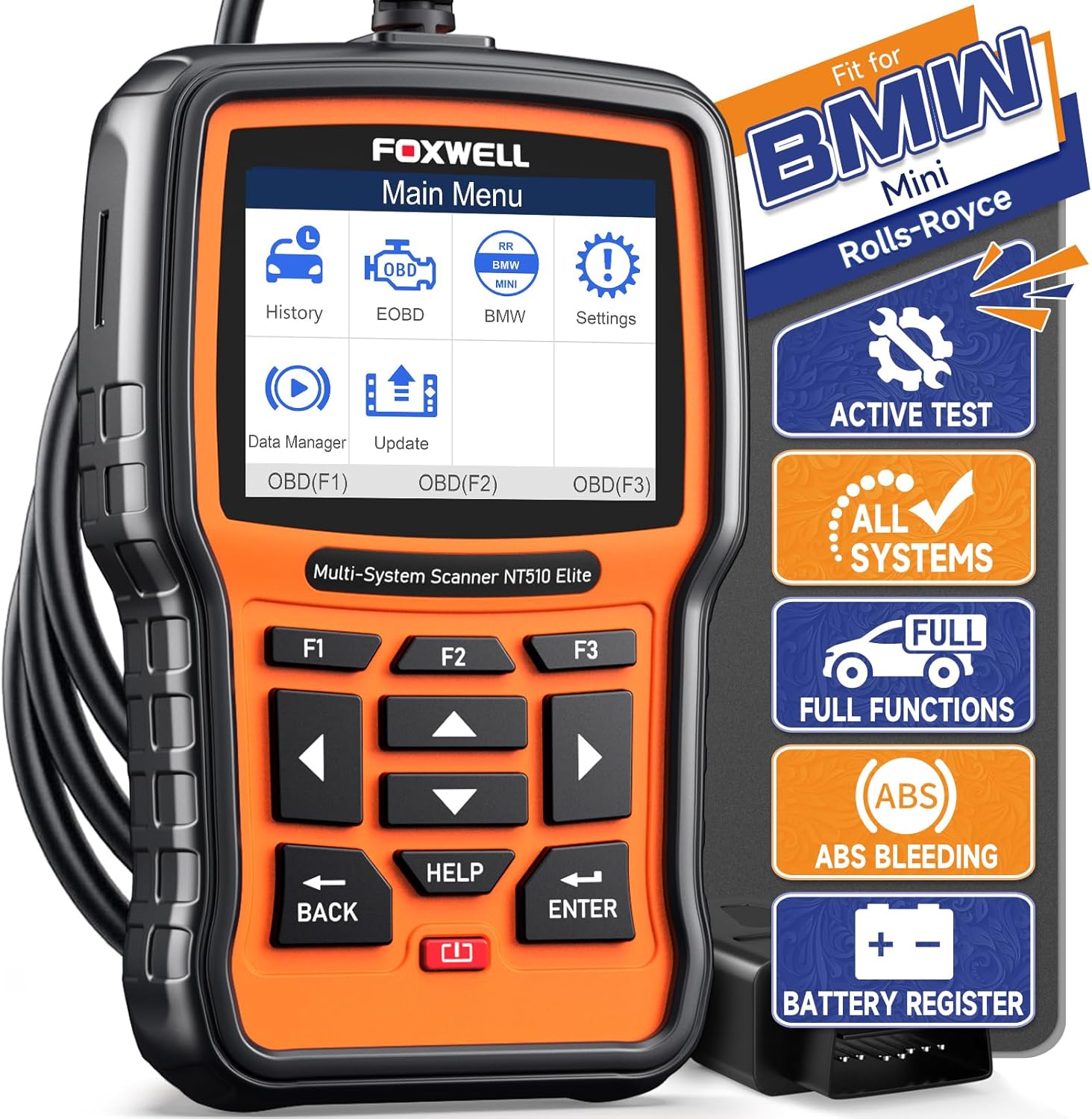 FOXWELL NT510 Elite Full-System OBD2 Scanner for BMW & Mini