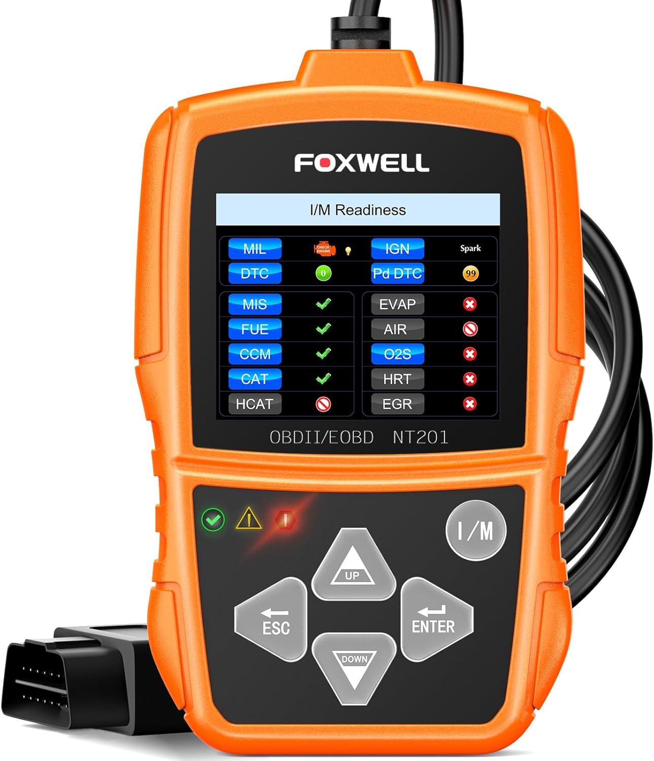 FOXWELL NT201 OBD2 Scanner with Live Data & I/M Readiness