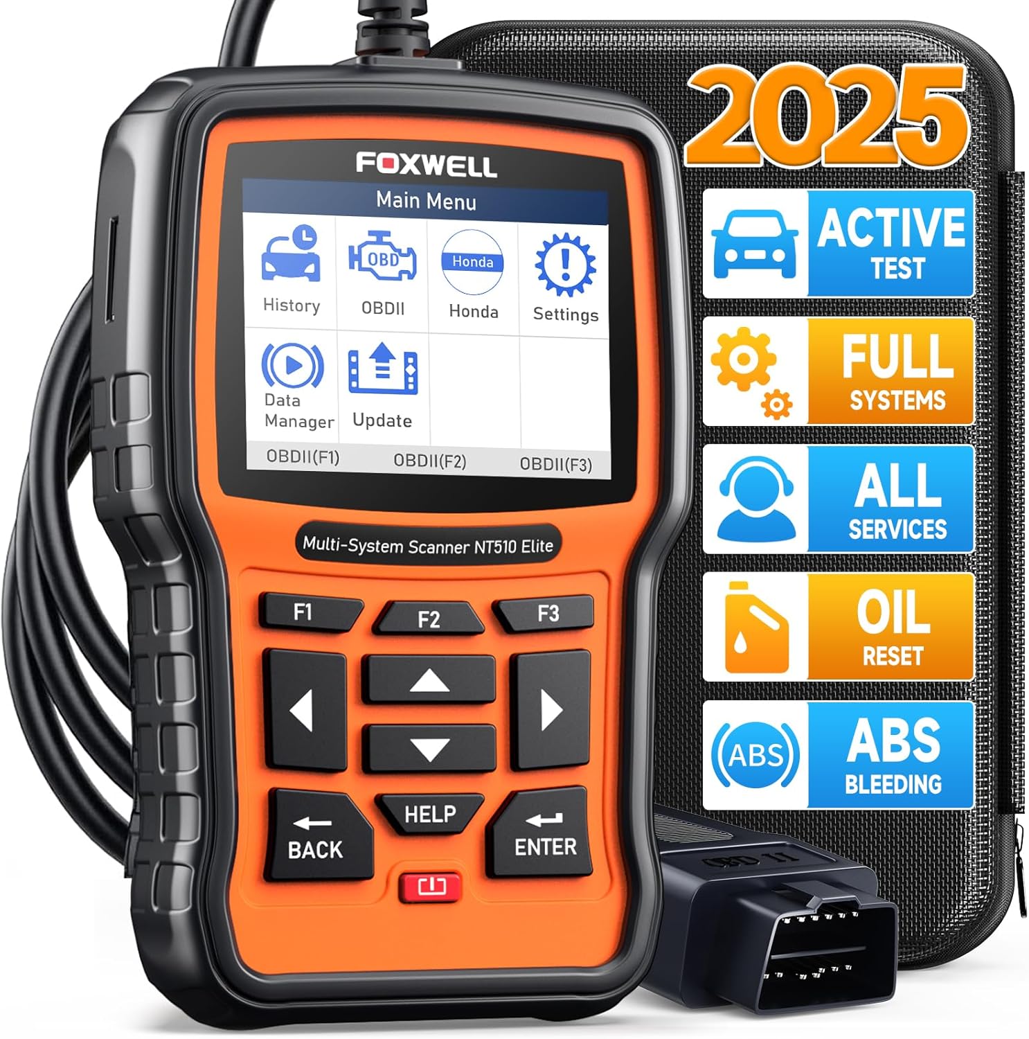 FOXWELL NT510 Elite Full-System OBD2 Scanner for Honda & Acura
