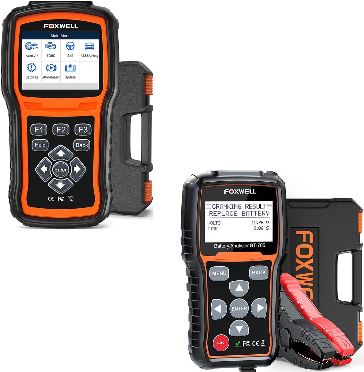 FOXWELL BT705 12V/24V Battery Tester with ABS Brake Bleeding