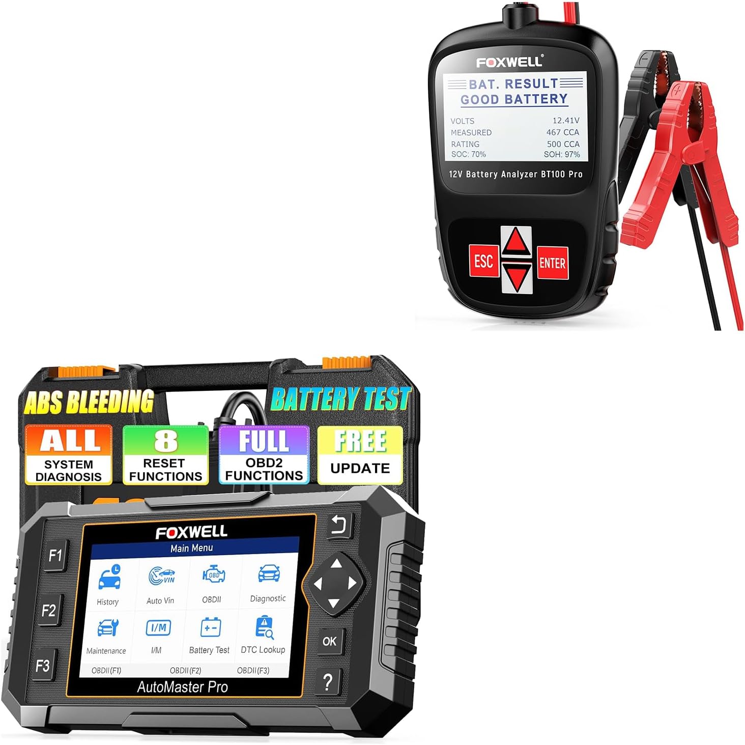 FOXWELL NT624 Elite + BT100 Pro Diagnostic Bundle