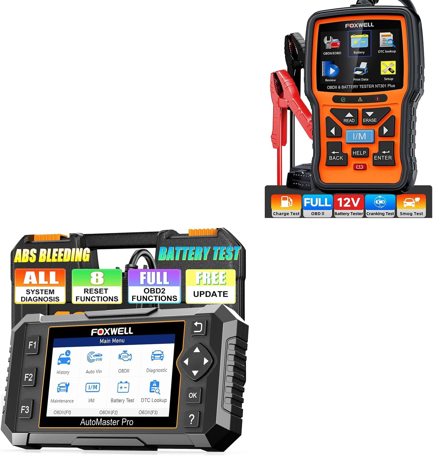 FOXWELL NT624 Elite + NT301 Plus Diagnostic Bundle