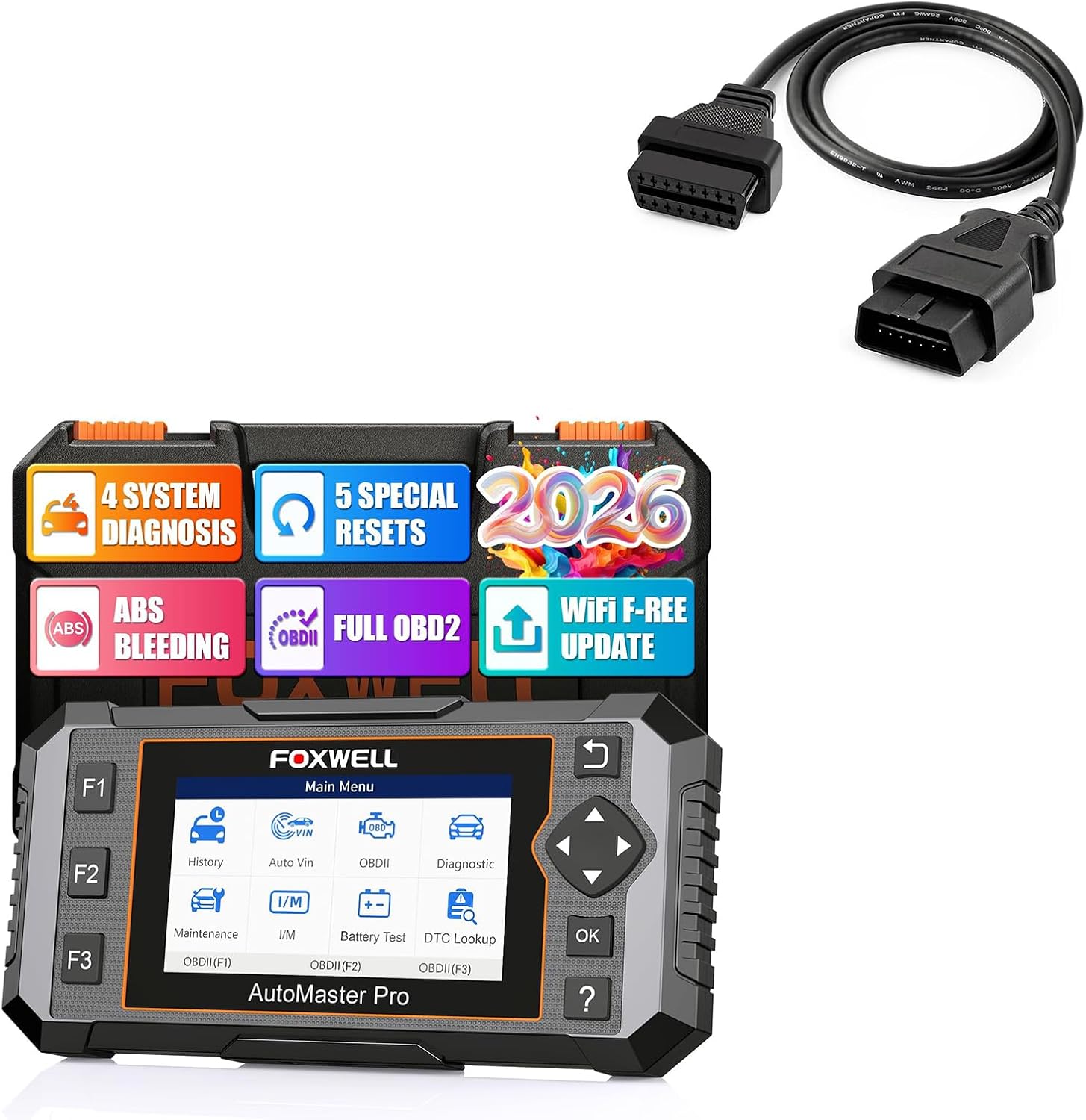 FOXWELL NT614 Elite ABS/SRS OBD2 Scanner with Brake Bleeding