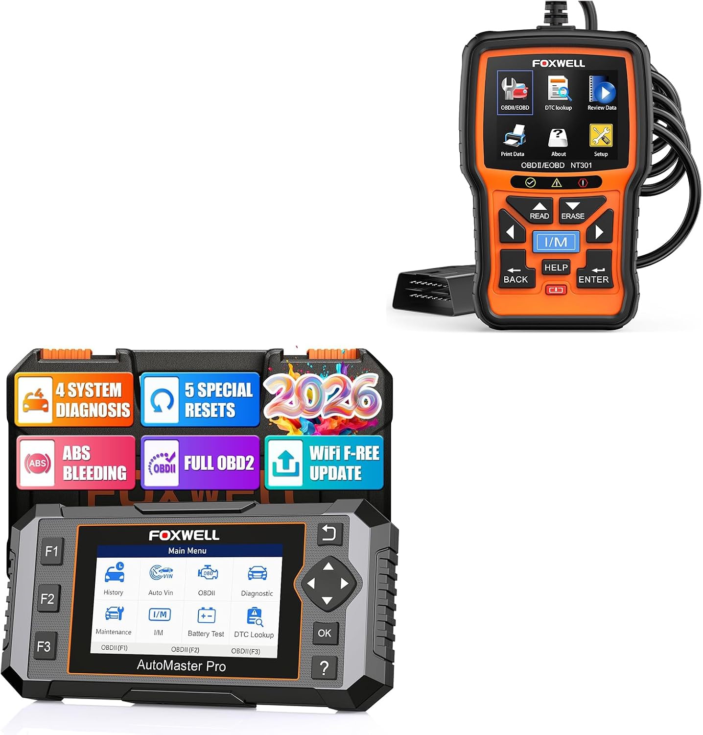 FOXWELL NT614 Elite + NT301 Diagnostic Bundle