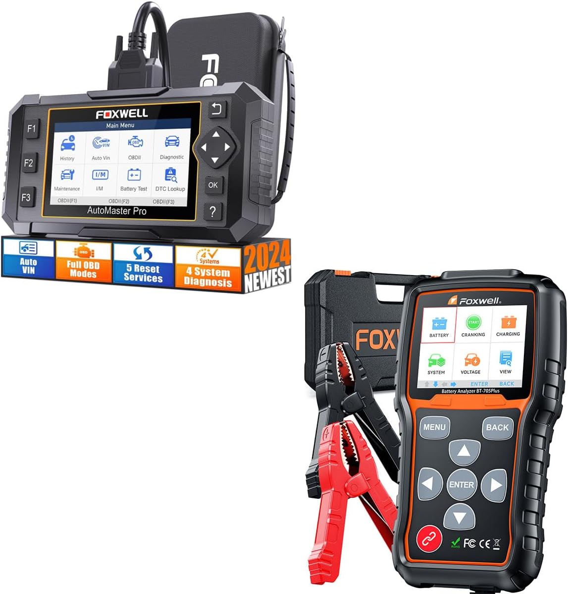 FOXWELL NT614 Elite ABS/SRS OBD2 Scanner with Brake Bleeding