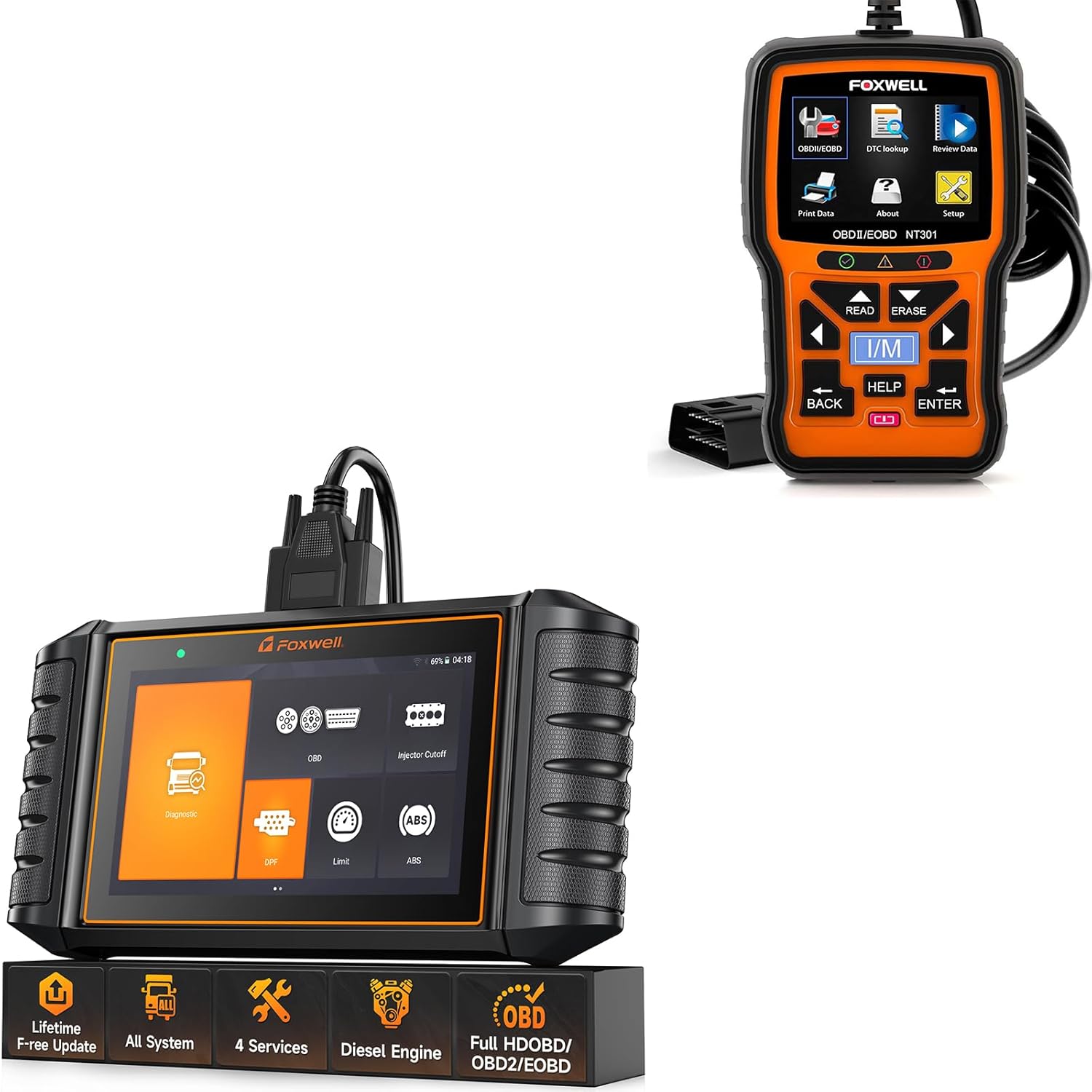 FOXWELL HD500 + NT301 Plus Diagnostic Bundle