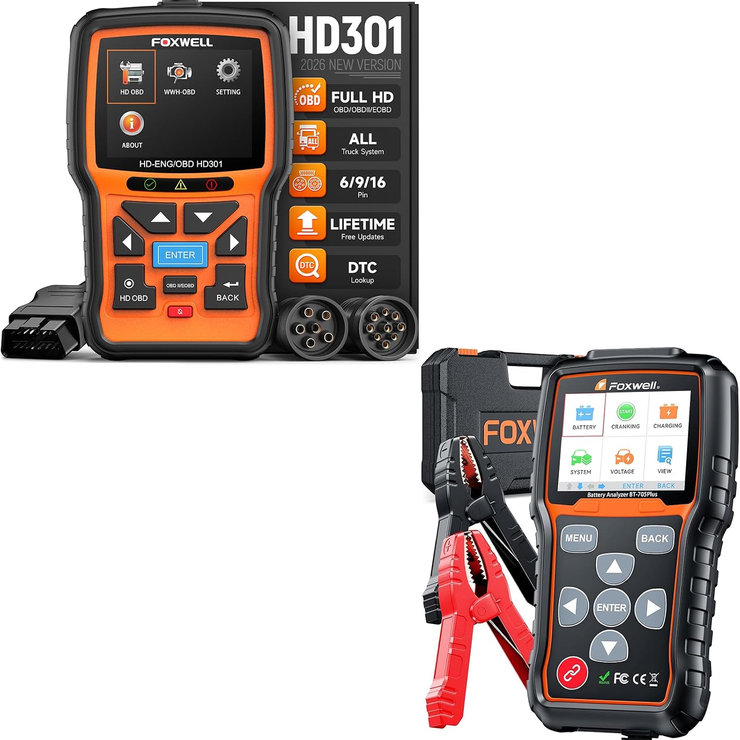 FOXWELL HD301 + BT705 Diagnostic Bundle